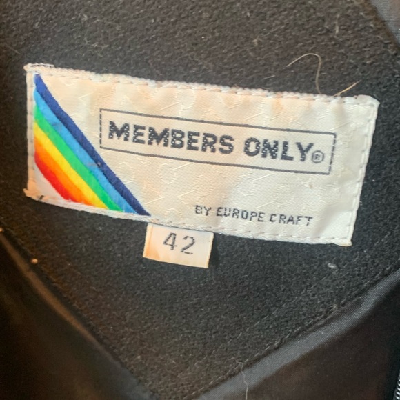 Vintage Members Only Wool Bomber Jacket 90s Dark Gray Size 42 Unisex - Picture 4 of 5